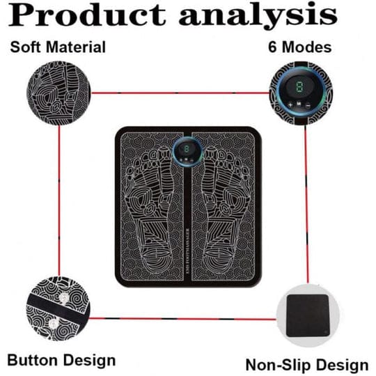 ELECTRONIC EMS FOOT MASSAGER MAT RELEXATION AND MUSCLE RELIEF - MONAFY