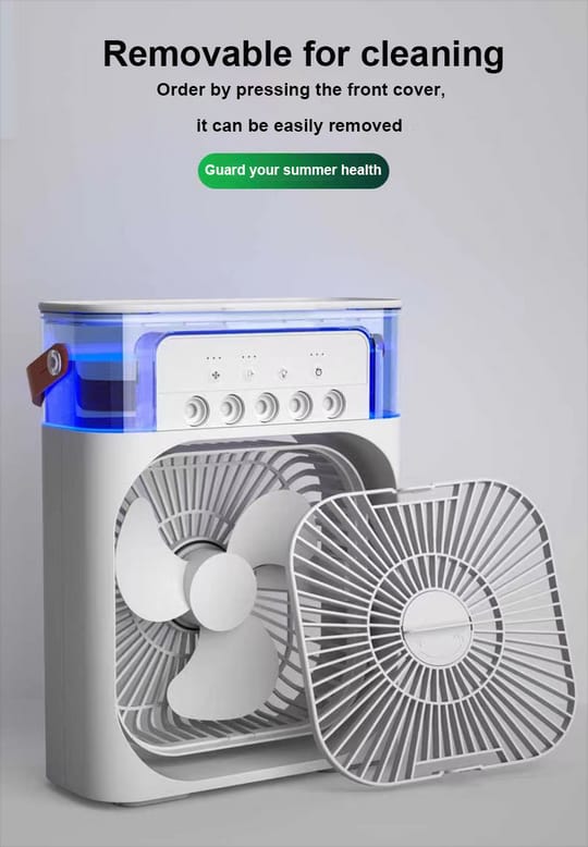 3IN1 USB AIR HUMIDIFIER COOLING FAN WITH LED LIGHT - MONAFY